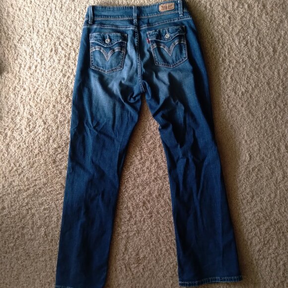 Levi's 529 Curvy Bootcut Blue Medium Wash Denim Jeans W29 L32 Size 8 - Picture 3 of 6